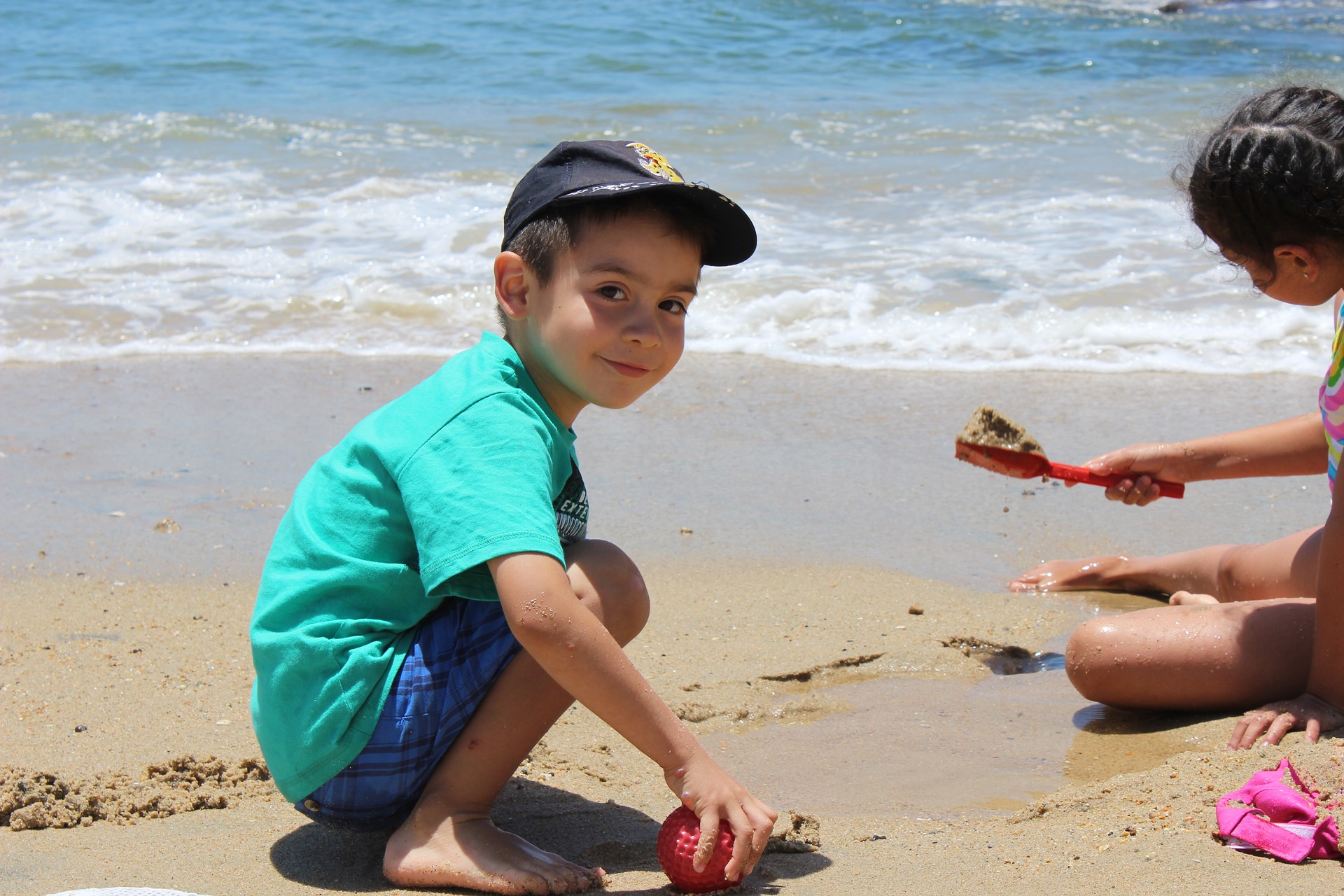 niños playa